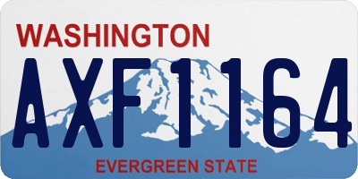 WA license plate AXF1164