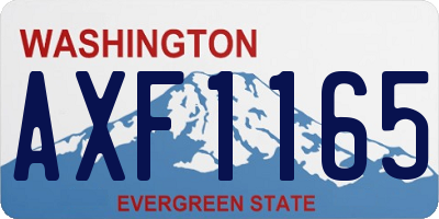WA license plate AXF1165