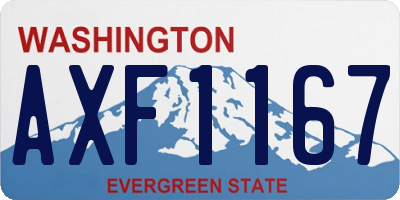 WA license plate AXF1167
