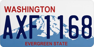 WA license plate AXF1168