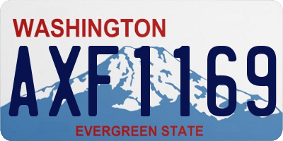 WA license plate AXF1169