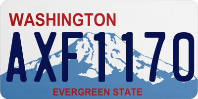 WA license plate AXF1170