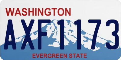 WA license plate AXF1173