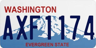WA license plate AXF1174