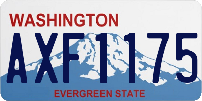 WA license plate AXF1175