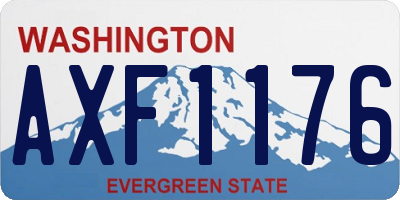 WA license plate AXF1176