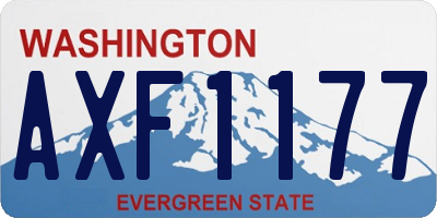 WA license plate AXF1177