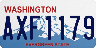 WA license plate AXF1179