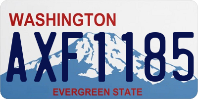 WA license plate AXF1185