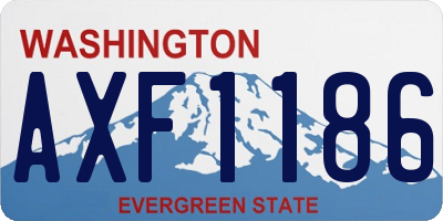 WA license plate AXF1186
