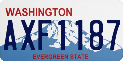 WA license plate AXF1187