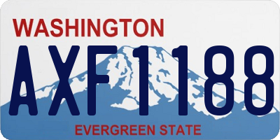 WA license plate AXF1188