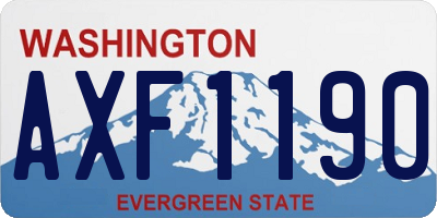 WA license plate AXF1190