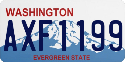 WA license plate AXF1199