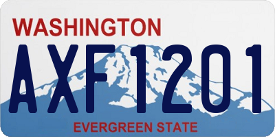 WA license plate AXF1201