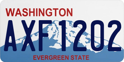 WA license plate AXF1202