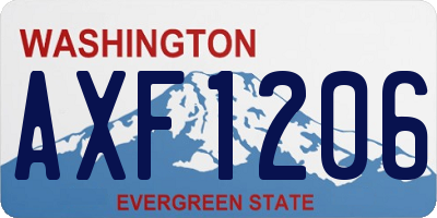 WA license plate AXF1206