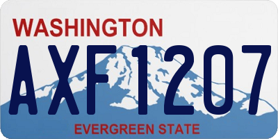 WA license plate AXF1207