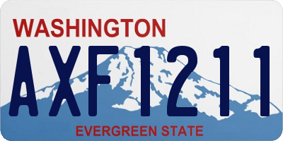 WA license plate AXF1211