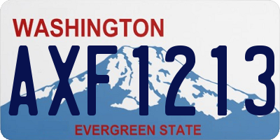 WA license plate AXF1213