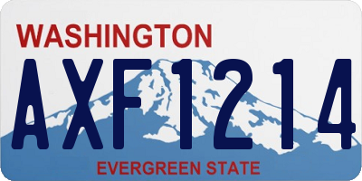 WA license plate AXF1214