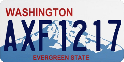 WA license plate AXF1217