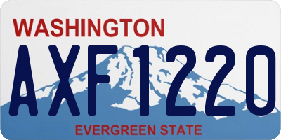WA license plate AXF1220