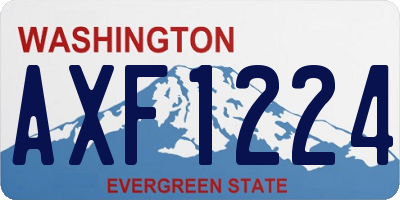WA license plate AXF1224