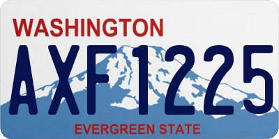 WA license plate AXF1225