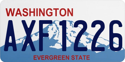 WA license plate AXF1226