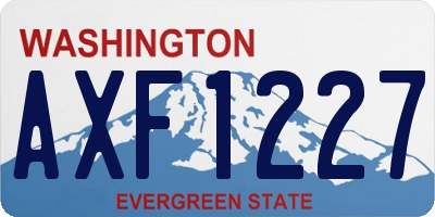 WA license plate AXF1227