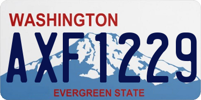 WA license plate AXF1229