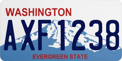 WA license plate AXF1238