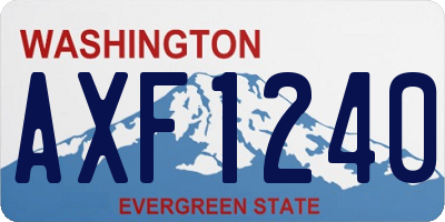 WA license plate AXF1240