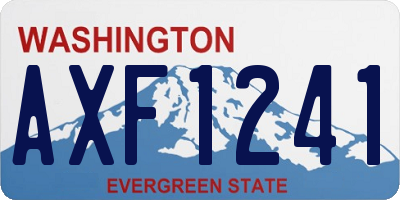 WA license plate AXF1241