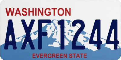 WA license plate AXF1244