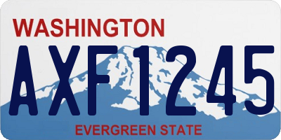 WA license plate AXF1245