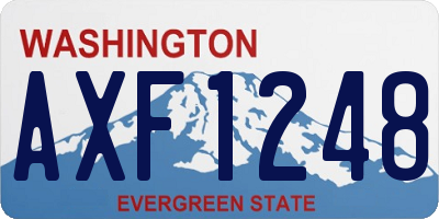 WA license plate AXF1248