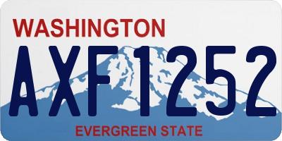 WA license plate AXF1252