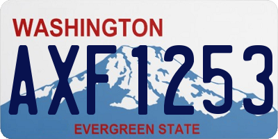 WA license plate AXF1253