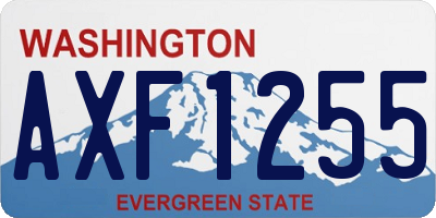 WA license plate AXF1255