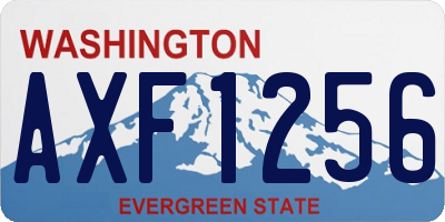 WA license plate AXF1256
