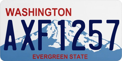 WA license plate AXF1257