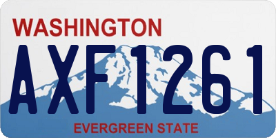 WA license plate AXF1261