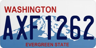 WA license plate AXF1262
