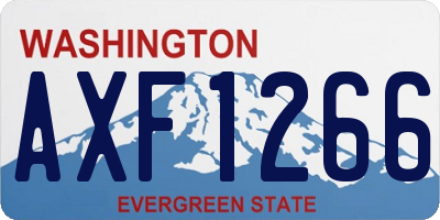 WA license plate AXF1266