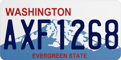 WA license plate AXF1268
