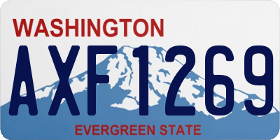 WA license plate AXF1269