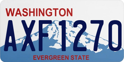 WA license plate AXF1270