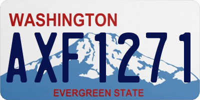 WA license plate AXF1271
